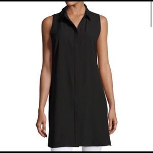 Joan Vass Sleeveless Button down top
